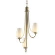 Hubbardton Forge 2011 Soft Gold Opal Glass (GG) Flora 3 Arm Chandelier