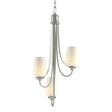 Hubbardton Forge 2011 Sterling Opal Glass (GG) Flora 3 Arm Chandelier