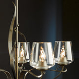 Hubbardton Forge 2010 Bronze Clear Glass (ZM) Flora 5 Arm Chandelier