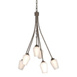 Hubbardton Forge 2012 Bronze Opal Glass (GG) Flora 6 Arm Chandelier