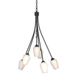 Hubbardton Forge 2012 Black Opal Glass (GG) Flora 6 Arm Chandelier