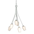 Hubbardton Forge 2012 Vintage Platinum Opal Glass (GG) Flora 6 Arm Chandelier