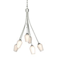 Hubbardton Forge 2012 Sterling Opal Glass (GG) Flora 6 Arm Chandelier