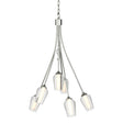 Hubbardton Forge 2012 Sterling Seeded Glass with Opal Diffuser (ZS) Flora 6 Arm Chandelier