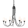 Hubbardton Forge 2014 Black Opal Glass (GG) Flora 7 Arm Chandelier
