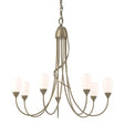 Hubbardton Forge 2014 Soft Gold Opal Glass (GG) Flora 7 Arm Chandelier