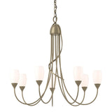 Hubbardton Forge 2014 Soft Gold Opal Glass (GG) Flora 7 Arm Chandelier