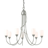 Hubbardton Forge 2014 Sterling Opal Glass (GG) Flora 7 Arm Chandelier