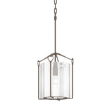 Hubbardton Forge 2020 Bronze Clear Glass (ZM) Bow Tall Mini Pendant