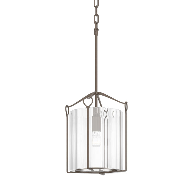 Hubbardton Forge 2020 Bronze Clear Glass (ZM) Bow Tall Mini Pendant