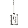 Hubbardton Forge 2020 Dark Smoke Water Glass (LL) Bow Tall Mini Pendant