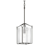 Hubbardton Forge 2020 Dark Smoke Clear Glass (ZM) Bow Tall Mini Pendant