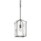Hubbardton Forge 2020 Natural Iron Water Glass (LL) Bow Tall Mini Pendant