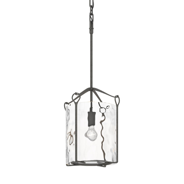 Hubbardton Forge 2020 Natural Iron Water Glass (LL) Bow Tall Mini Pendant