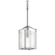 Hubbardton Forge 2020 Natural Iron Clear Glass (ZM) Bow Tall Mini Pendant