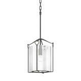 Hubbardton Forge 2020 Natural Iron Clear Glass (ZM) Bow Tall Mini Pendant