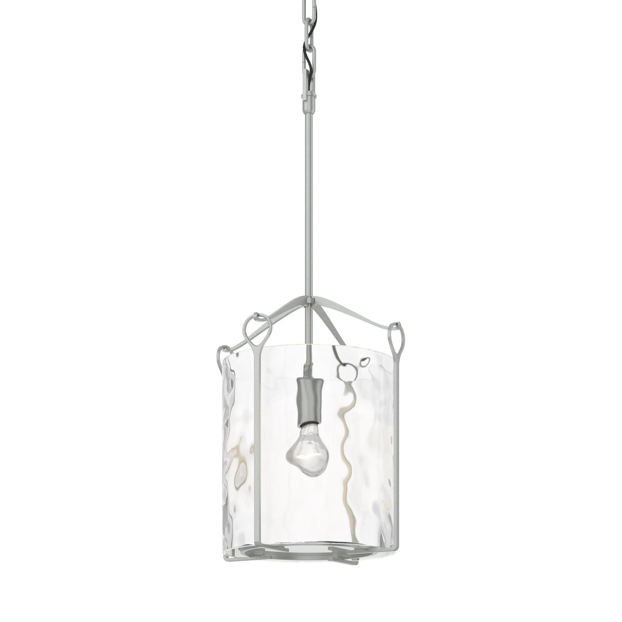 Hubbardton Forge 2020 Vintage Platinum Water Glass (LL) Bow Tall Mini Pendant