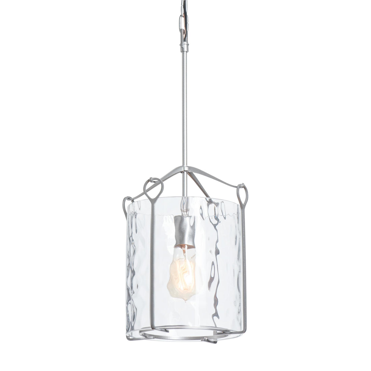 Hubbardton Forge 2020 Vintage Platinum Water Glass (LL) Bow Tall Mini Pendant