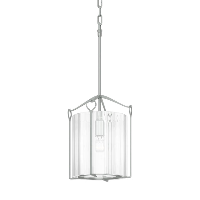 Hubbardton Forge 2020 Vintage Platinum Clear Glass (ZM) Bow Tall Mini Pendant