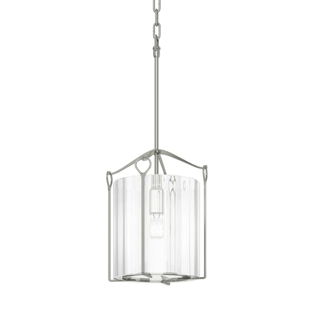 Hubbardton Forge 2020 Sterling Clear Glass (ZM) Bow Tall Mini Pendant