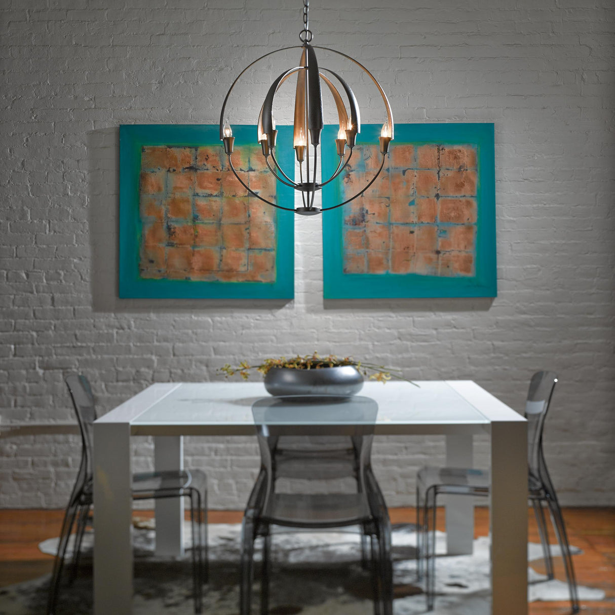 Hubbardton Forge 2014 Dark Smoke Double Cirque Chandelier