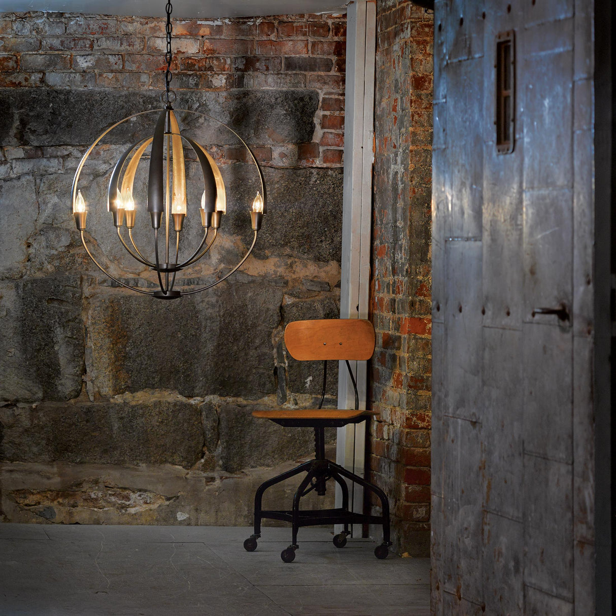 Hubbardton Forge 2014 Dark Smoke Double Cirque Chandelier