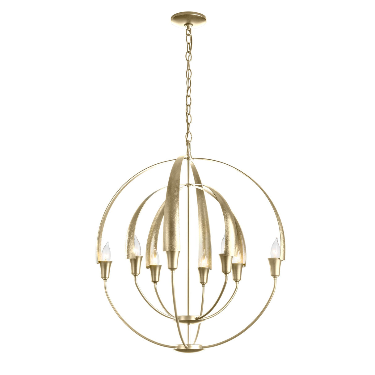 Hubbardton Forge 2014 Modern Brass Double Cirque Chandelier