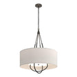 Hubbardton Forge 2019 Dark Smoke Black Flax Shade (SE) Loop Pendant