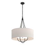 Hubbardton Forge 2019 Black Black Flax Shade (SE) Loop Pendant