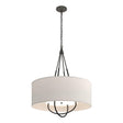 Hubbardton Forge 2019 Natural Iron Black Flax Shade (SE) Loop Pendant