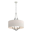Hubbardton Forge 2019 Vintage Platinum Black Flax Shade (SE) Loop Pendant
