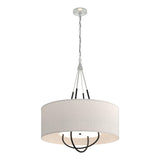 Hubbardton Forge 2019 Vintage Platinum Black Flax Shade (SE) Loop Pendant