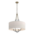 Hubbardton Forge 2019 Soft Gold Black Flax Shade (SE) Loop Pendant