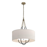 Hubbardton Forge 2019 Soft Gold Black Flax Shade (SE) Loop Pendant