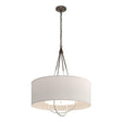 Hubbardton Forge 2019 Bronze Vintage Platinum Flax Shade (SE) Loop Pendant