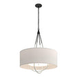 Hubbardton Forge 2019 Black Vintage Platinum Flax Shade (SE) Loop Pendant