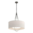Hubbardton Forge 2019 Natural Iron Vintage Platinum Flax Shade (SE) Loop Pendant