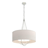 Hubbardton Forge 2019 Vintage Platinum Vintage Platinum Flax Shade (SE) Loop Pendant
