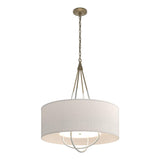 Hubbardton Forge 2019 Soft Gold Vintage Platinum Flax Shade (SE) Loop Pendant