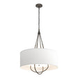 Hubbardton Forge 2019 Dark Smoke Bronze Natural Anna Shade (SF) Loop Pendant