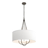 Hubbardton Forge 2019 Dark Smoke Bronze Natural Anna Shade (SF) Loop Pendant