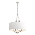 Hubbardton Forge 2019 Vintage Platinum Bronze Natural Anna Shade (SF) Loop Pendant