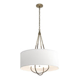 Hubbardton Forge 2019 Soft Gold Bronze Natural Anna Shade (SF) Loop Pendant