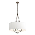 Hubbardton Forge 2019 Bronze Dark Smoke Natural Anna Shade (SF) Loop Pendant