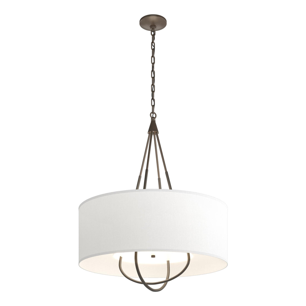Hubbardton Forge 2019 Bronze Dark Smoke Natural Anna Shade (SF) Loop Pendant
