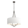 Hubbardton Forge 2019 Dark Smoke Dark Smoke Natural Anna Shade (SF) Loop Pendant