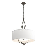 Hubbardton Forge 2019 Dark Smoke Dark Smoke Natural Anna Shade (SF) Loop Pendant