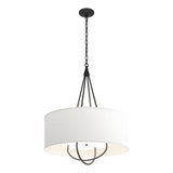 Hubbardton Forge 2019 Black Dark Smoke Natural Anna Shade (SF) Loop Pendant