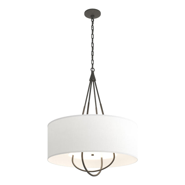 Hubbardton Forge 2019 Natural Iron Dark Smoke Natural Anna Shade (SF) Loop Pendant