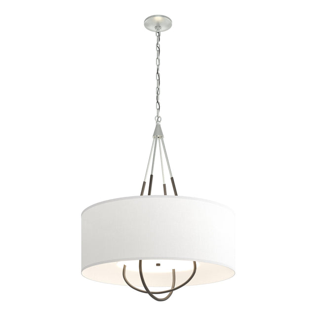 Hubbardton Forge 2019 Vintage Platinum Dark Smoke Natural Anna Shade (SF) Loop Pendant